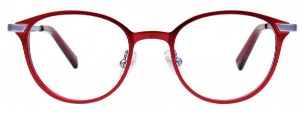 EasyClip EC489 Eyeglasses, 035 - Matt Red & Matt Light Blue