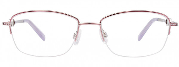 EasyClip EC469 Eyeglasses, 030 - Shiny Light Pink & Silver