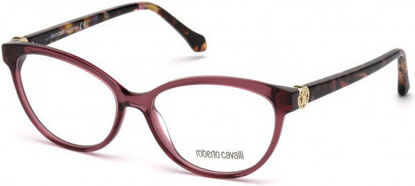 Roberto Cavalli RC5072 Marliana Eyeglasses, 071 - Shiny Transp. Purple, Shiny Pink Havana, Shiny Pink Gold