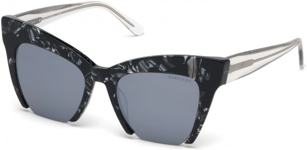 GUESS by Marciano GM0785 Sunglasses, 05C - Black/other / Smoke Mirror Lenses