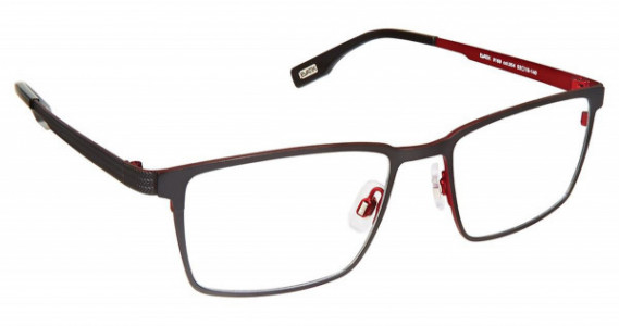 Evatik EVATIK 9169 Eyeglasses, (954) BLACK RED