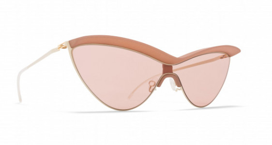 Mykita MMECHO002 Sunglasses, MH21 NUDE/OFF WHITE - LENS: NUDE SOLID SHIELD