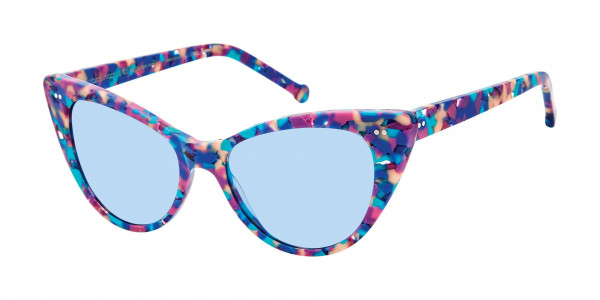 Colors In Optics CS340 AUDREY Sunglasses, MM MULTI MARBLE/BLUE