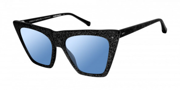 Colors In Optics CS344 METROPOLITAN Sunglasses, OXSP BLACK SHIMMER/SILVER FLASH