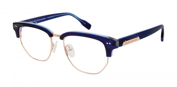 Elie Tahari EO132 Eyeglasses, BL NAVY/ROSE GOLD