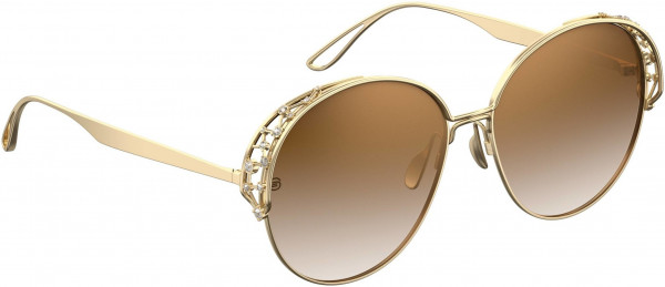 Elie Saab ES 006/S Sunglasses, 001Q Gold Brown