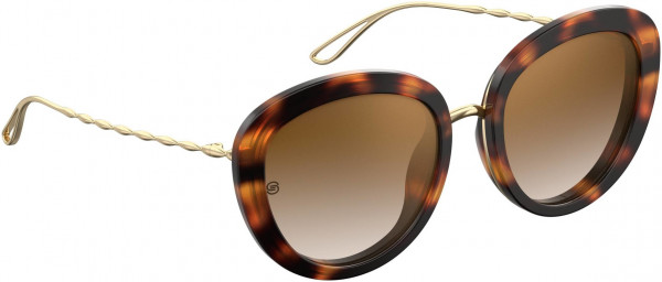 Elie Saab ES 007/S Sunglasses, 02IK Havana Gold
