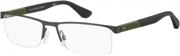 Tommy Hilfiger TH 1562 Eyeglasses, 0R80 Semi Matte Dark Ruthenium
