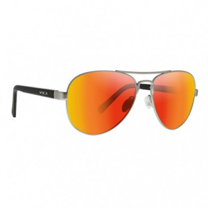 VOCA Aviator Sport Sunglasses, Slate Black/Smoke Red Ion