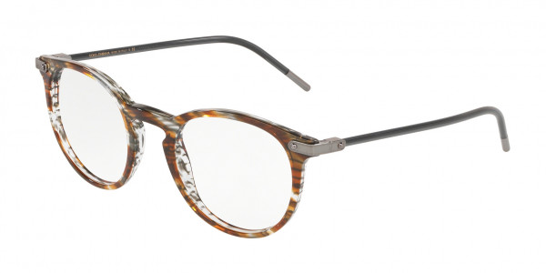 Dolce & Gabbana DG3303 Eyeglasses, 3221 STRIPED BROWN (BROWN)