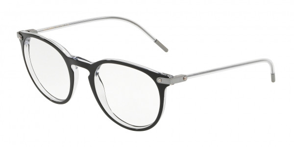 Dolce & Gabbana DG3303 Eyeglasses, 675 TOP BLACK ON CRYSTAL (BLACK)