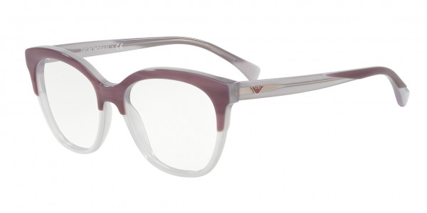 Emporio Armani EA3136F Eyeglasses, 5700 STRIPED VIOLET ON OPAL VIOLET (VIOLET)