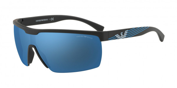 Emporio Armani EA4116 Sunglasses, 504255 MATTE BLACK (BLUE)
