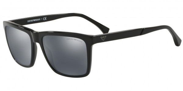 Emporio Armani EA4117F Sunglasses, 50176G BLACK (BLACK)