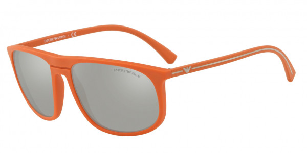 Emporio Armani EA4118 Sunglasses, 56916G ORANGE RUBBER (ORANGE)