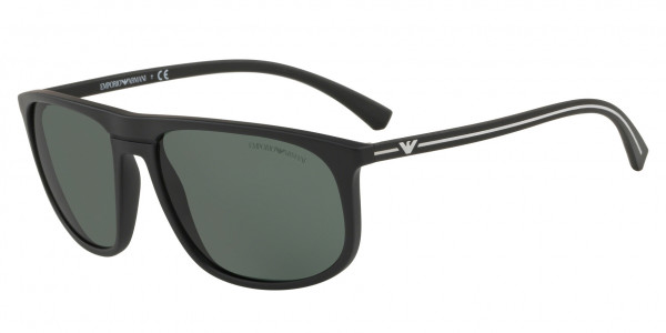 Emporio Armani EA4118F Sunglasses, 506371 RUBBER BLACK (BLACK)