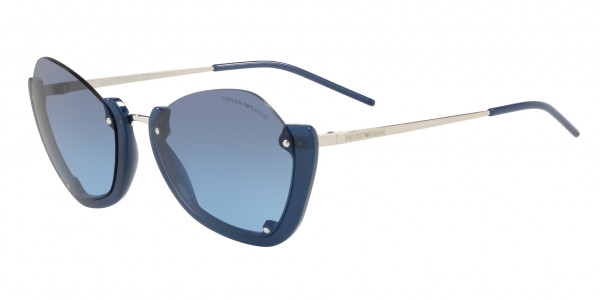 Emporio Armani EA4120 Sunglasses, 56948F BLUE AVIO MILKY (BLUE)