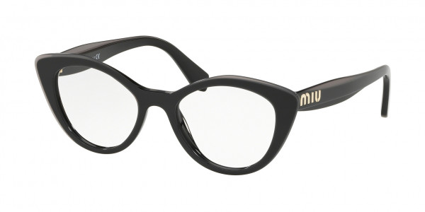 Miu Miu MU 01RV CORE COLLECTION Eyeglasses, K9T1O1 BLACK TOP GREY (BLACK)
