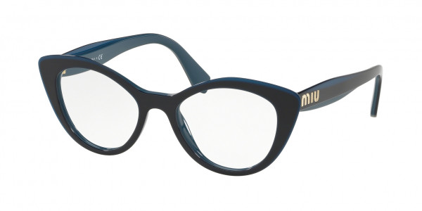 Miu Miu MU 01RVA CORE COLLECTION Eyeglasses, TMY1O1 BLUE/TOP OPAL BLUE (BLUE)