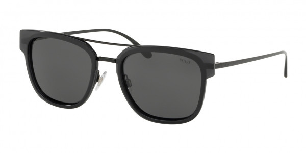 Polo PH3117 Sunglasses, 900387 CRYSTAL BLACK DARK GRAY (BLACK)
