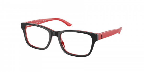 Ralph Lauren Children PP8534 Eyeglasses, 1503 SHINY BLACK ON RED (BLACK)