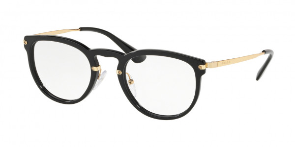 Prada PR 02VV CATWALK Eyeglasses, 1AB1O1 BLACK (BLACK)