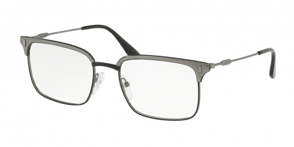 Prada PR 55VV CONCEPTUAL Eyeglasses, 2781O1 BLACK/MATTE GUNMETAL (GUNMETAL)