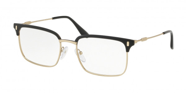 Prada PR 55VV CONCEPTUAL Eyeglasses, 2801O1 MATTE PALE GOLD/BLACK (SILVER)