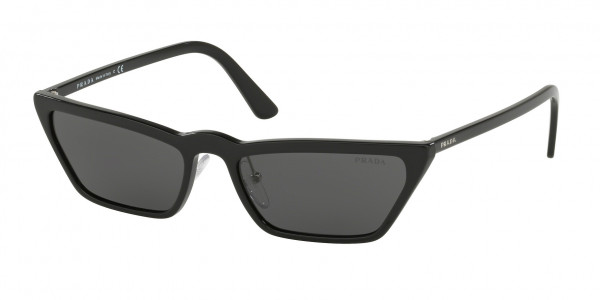 Prada PR 19US CATWALK Sunglasses, 1AB5S0 CATWALK BLACK GREY (BLACK)