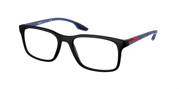 Prada Linea Rossa PS 01LV LIFESTYLE Eyeglasses, 16G1O1 LIFESTYLE MATTE BLACK (BLACK)