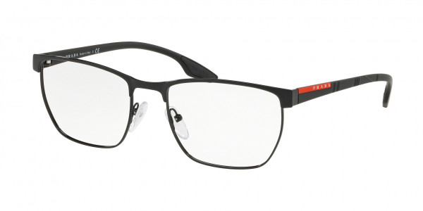 Prada Linea Rossa PS 50LV LIFESTYLE Eyeglasses, 1AB1O1 BLACK (BLACK)