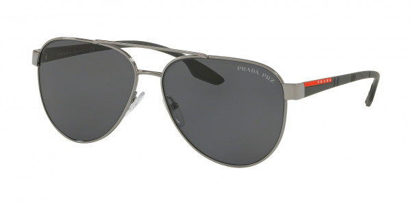 Prada Linea Rossa PS 54TS LIFESTYLE Sunglasses, 5AV5Z1 GUNMETAL POLAR GREY (GREY)