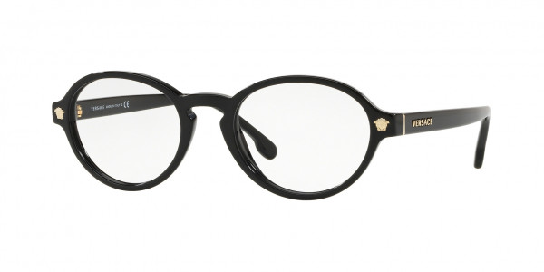 Versace VE3259 Eyeglasses, GB1 BLACK (BLACK)
