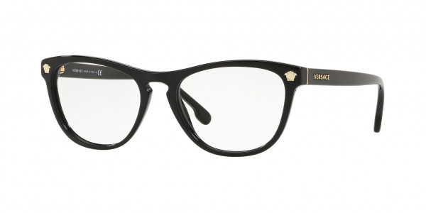 Versace VE3260 Eyeglasses, GB1 BLACK (BLACK)