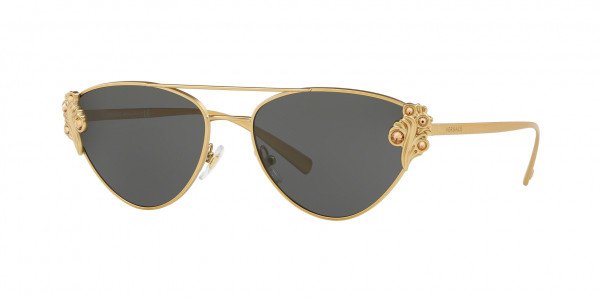 Versace VE2195B Sunglasses, 142887 TRIBUTE GOLD GREY (GOLD)