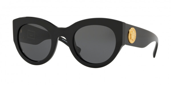 Versace VE4353 Sunglasses, GB1/87 BLACK DARK GREY (BLACK)