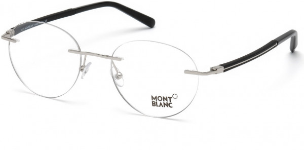Montblanc MB0732 Eyeglasses, 016 - Shiny Palladium