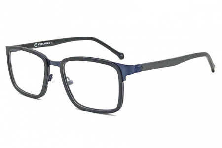 Eyecroxx EC551M Eyeglasses, C4 Mat Black Blue