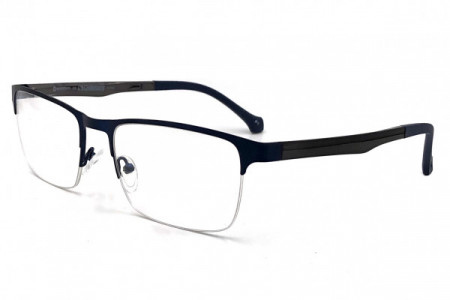 Eyecroxx EC555M Eyeglasses, C3 Navy Steel
