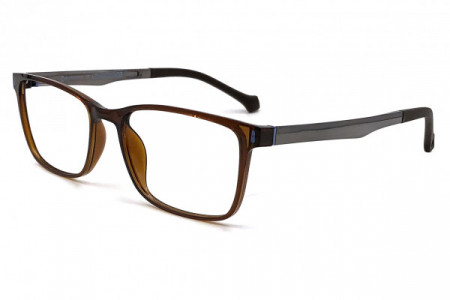 Eyecroxx EC559U Eyeglasses, C2 Brown Steel