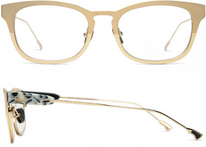 Coco and Breezy Coco and Breezy Chaska Eyeglasses, 101 - Gold-Black-Ivory Marble