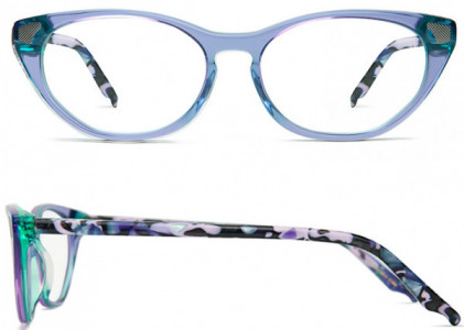 Coco and Breezy Coco and Breezy Decatur Eyeglasses, 103 - Violet-Aqua-Crystal