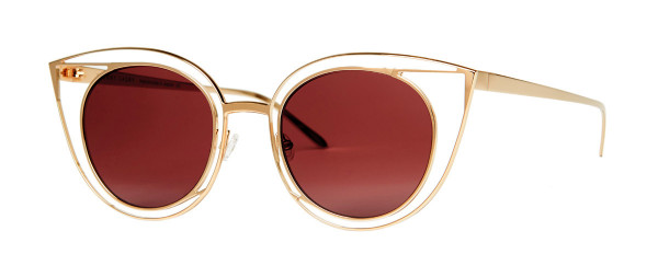 Thierry Lasry Morphology Sunglasses, 900 BURGUNGY - Gold w/ burgundy lenses