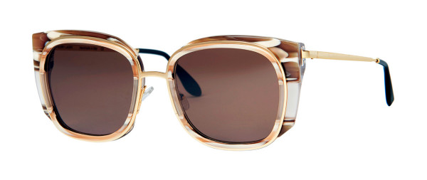 Thierry Lasry Everlasty Sunglasses, 4004 - Brown/White and Gold