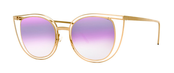 Thierry Lasry Eventually Sunglasses, 800 - Matte Gold w/ Multicolor Mirror Lenses