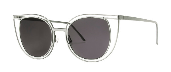 Thierry Lasry Eventually Sunglasses, 500 - Silver w/ Solid Grey Lenses