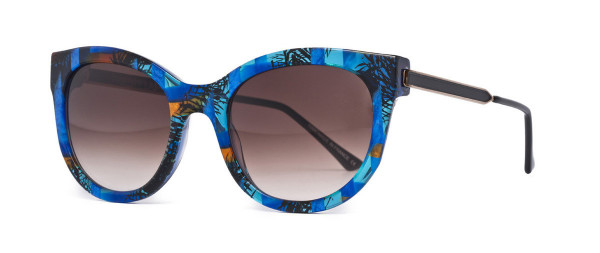Thierry Lasry Lively LQ Sunglasses, V97 - Vintage Blue Pattern & Gold