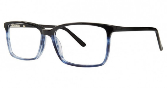 Big Mens Eyewear Club BIG DUDE Eyeglasses, Black/Blue