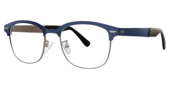 Big Mens Eyewear Club BIG SAVE Eyeglasses, Matte Navy/Gunmetal