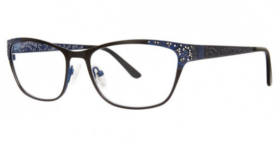 Modern Art A392 Eyeglasses, Matte Black/Indigo Blue